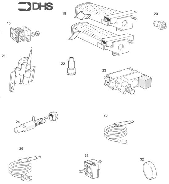 Exploded Diagram for SHORT PARTS LIST