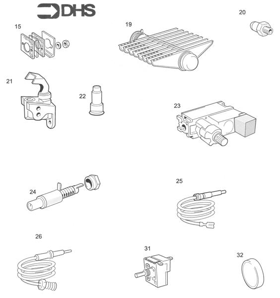 Exploded Diagram for SHORT PARTS LIST