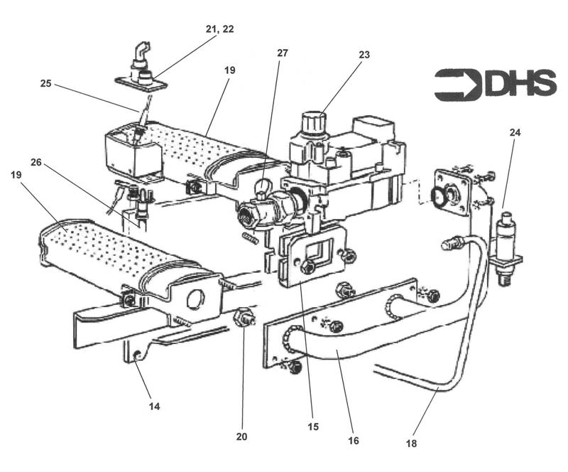 Exploded Diagram for BURNER ASSY