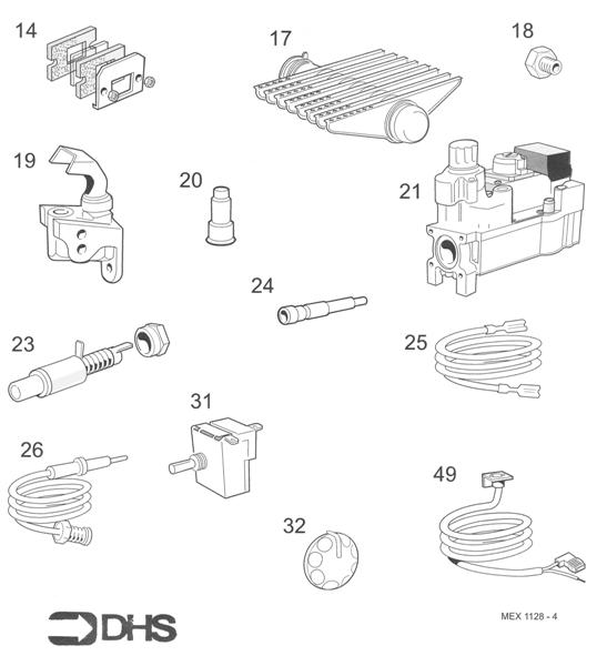 Exploded Diagram for SHORT PARTS LIST