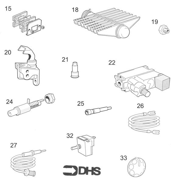 Exploded Diagram for SHORT PARTS LIST
