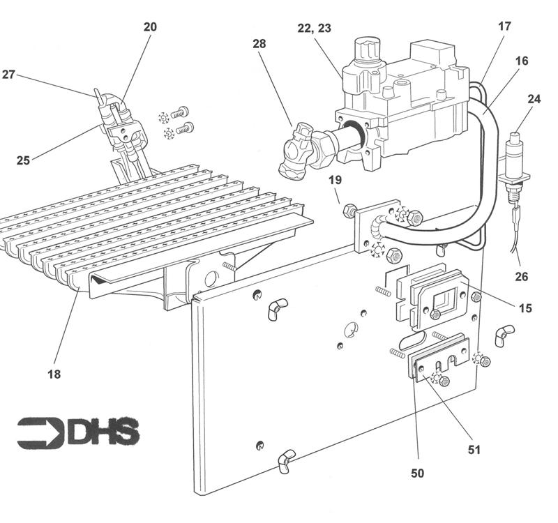 Exploded Diagram for BURNER ASSY