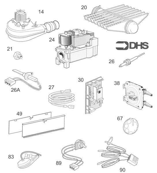 Exploded Diagram for SHORT PARTS LIST