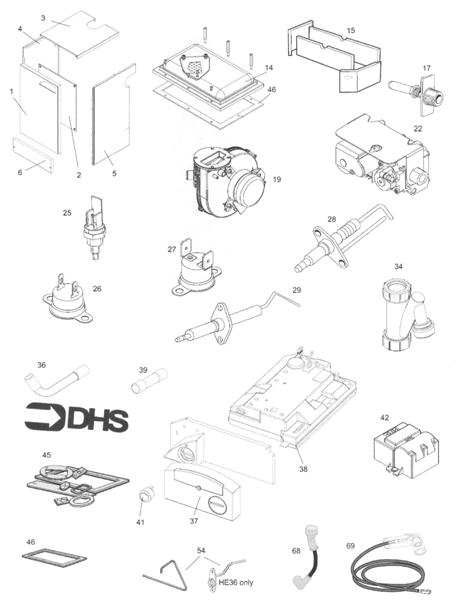 Exploded Diagram for SHORT PARTS LIST
