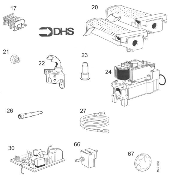 Exploded Diagram for SHORT PARTS LIST