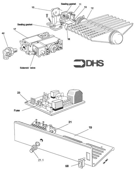 Exploded Diagram for BURNER AND CONTROLS ASSY