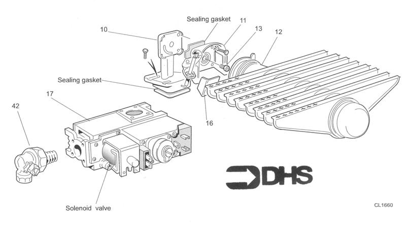 Exploded Diagram for BURNER ASSY