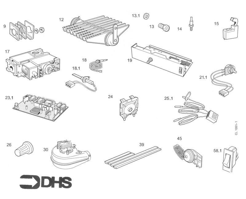 Exploded Diagram for SHORT PARTS LIST