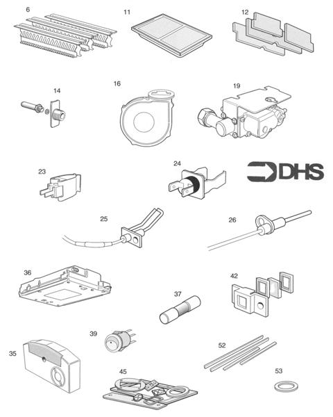 Exploded Diagram for SHORT PARTS LIST