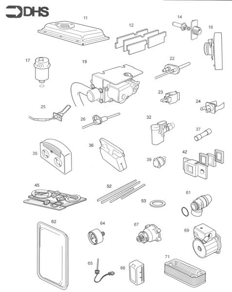 Exploded Diagram for SHORT PARTS LIST