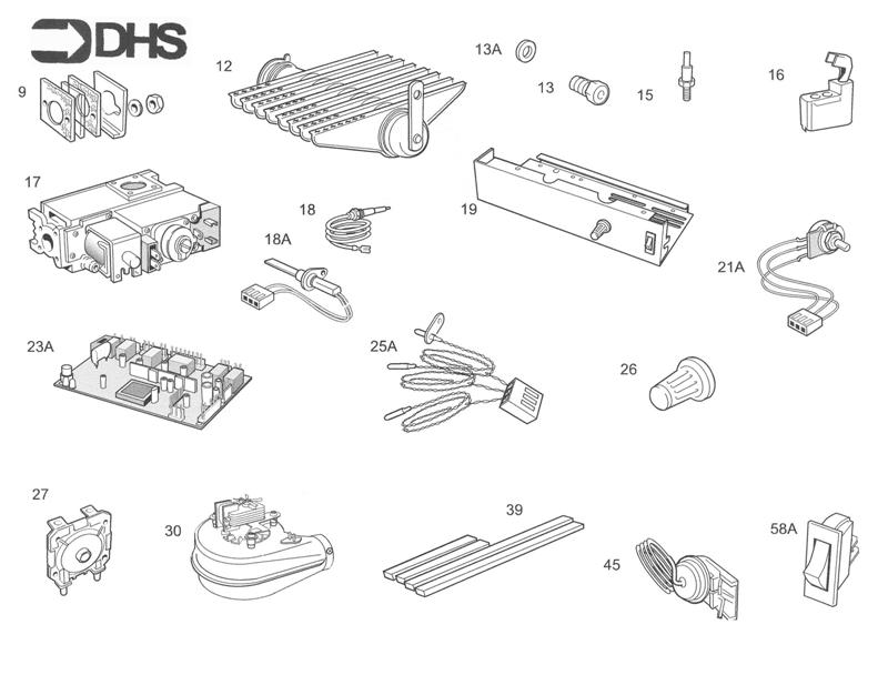 Exploded Diagram for SHORT PARTS LIST