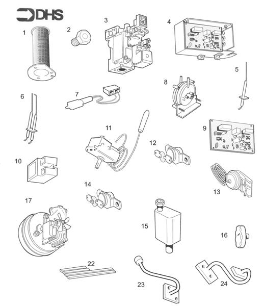 Exploded Diagram for SHORT PARTS LIST