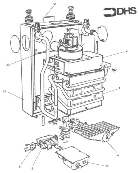 Exploded Diagram for BOILER ASSY