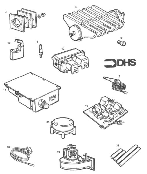 Exploded Diagram for SHORT PARTS LIST