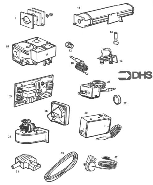Exploded Diagram for SHORT PARTS LIST