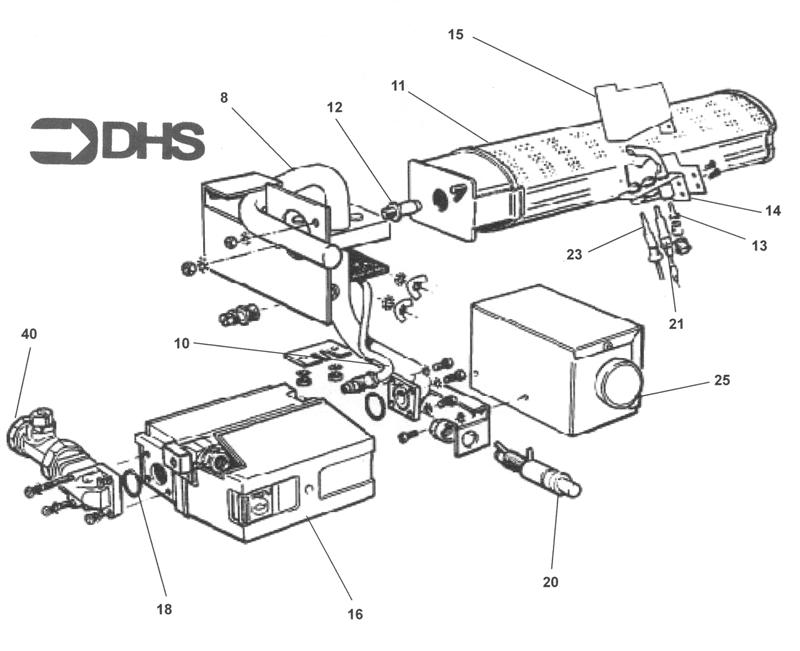 Exploded Diagram for BURNER ASSY