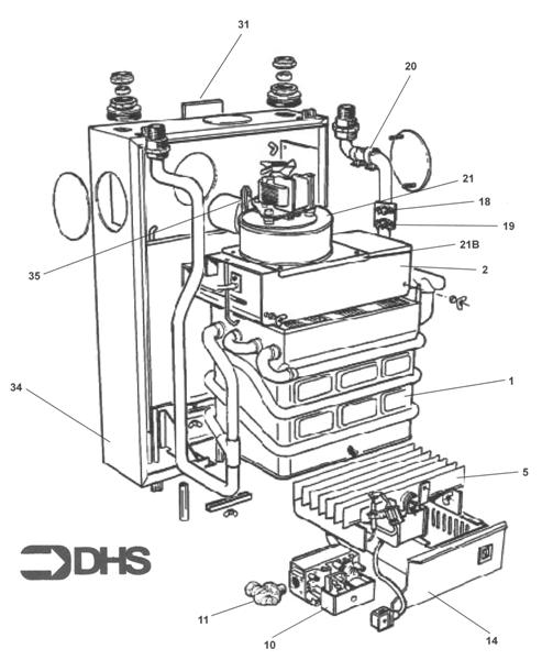 Exploded Diagram for BOILER ASSY