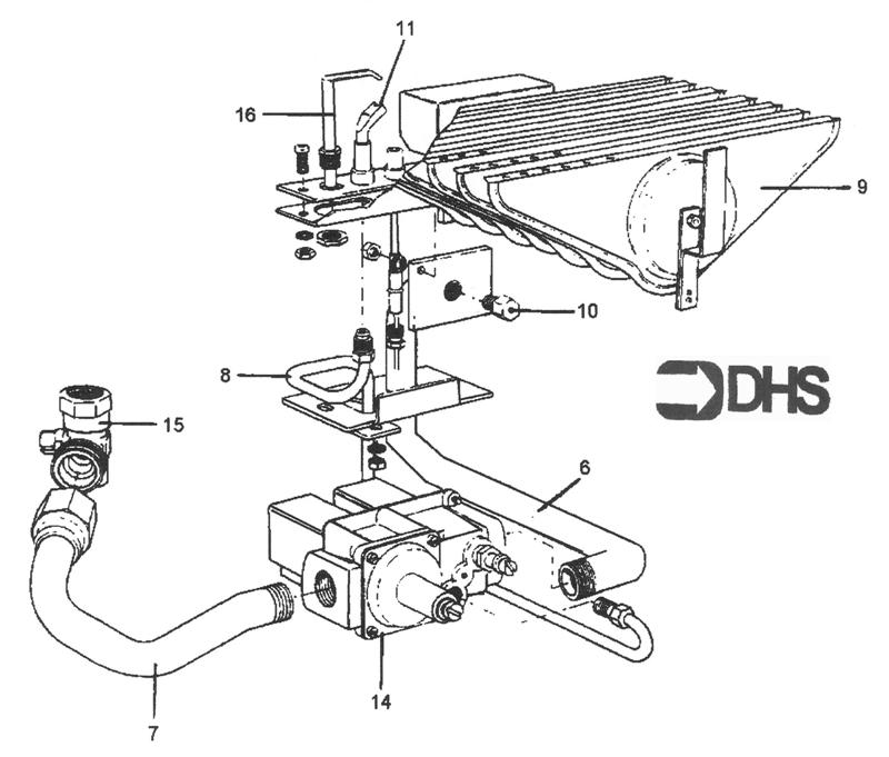 Exploded Diagram for BURNER AND CONTROLS ASSY