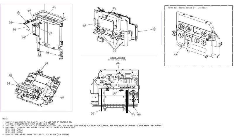 Exploded Diagram for HEAT EX/CONTROL PANEL