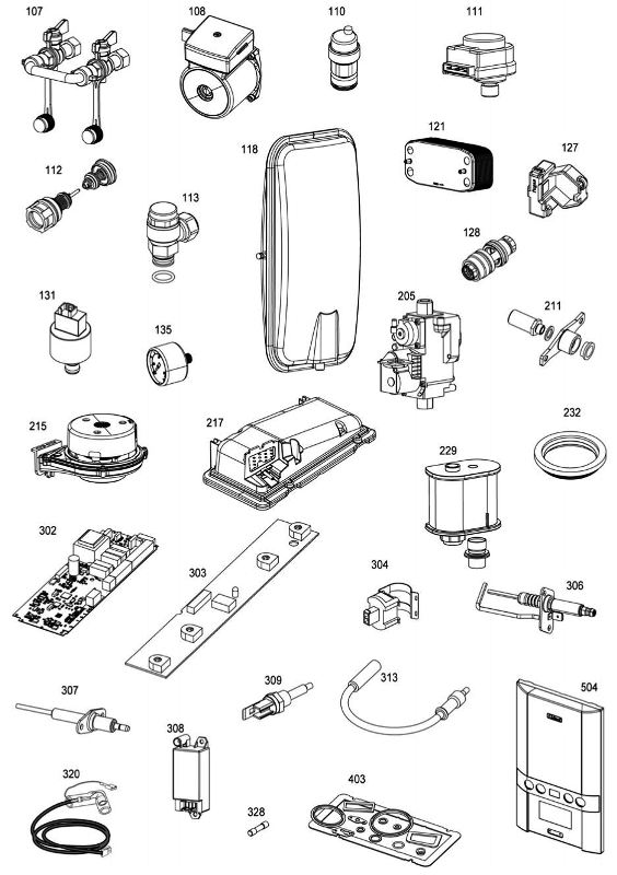 Exploded Diagram for SHORT PARTS