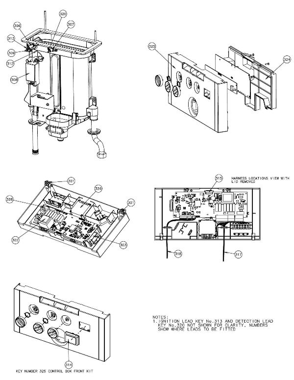 Exploded Diagram for HEAT EX/CONTROL PANEL