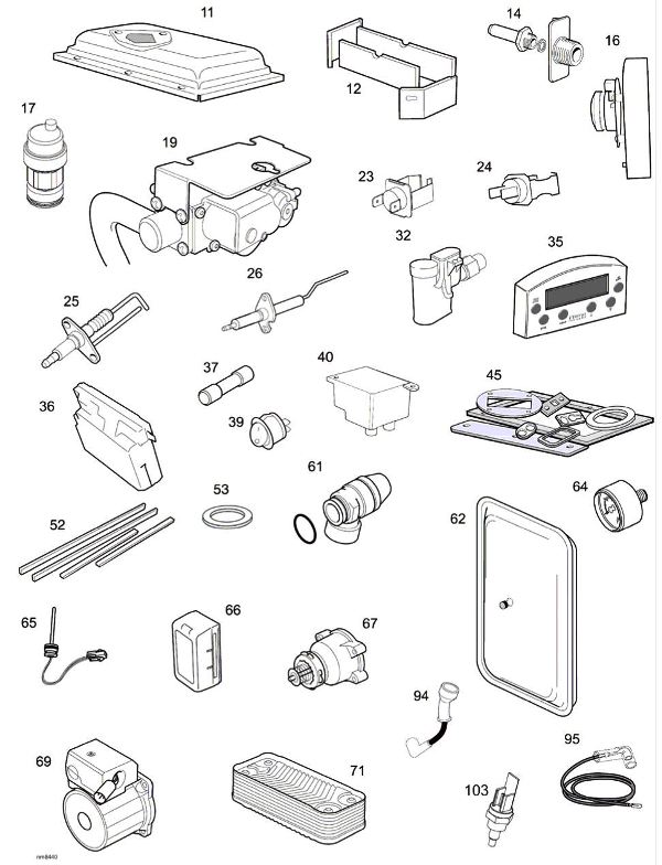 Exploded Diagram for SHORT PARTS B4 XF