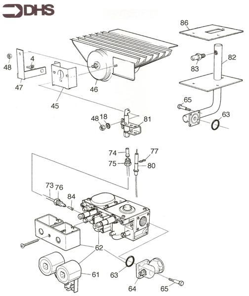 Exploded Diagram for BURNER ASSY