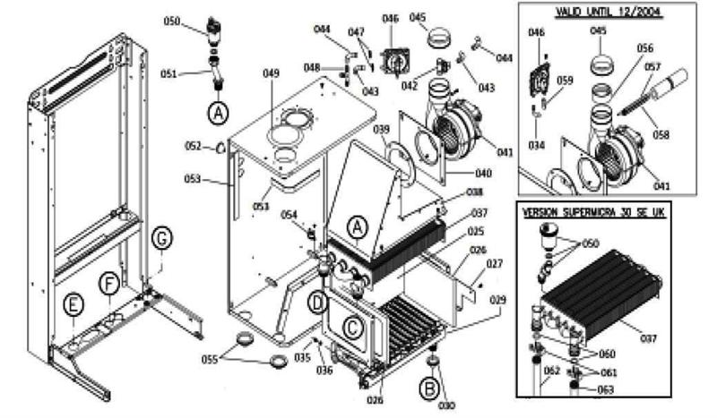 Exploded Diagram for HEAT EXCHANGER