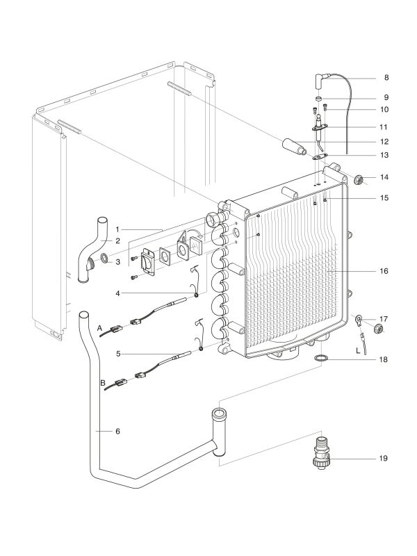 Exploded Diagram for HEAT EXCHANGER