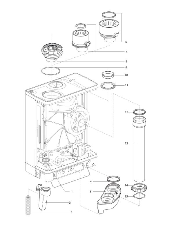 Exploded Diagram for FLUE CONDENSATE SYSTEM