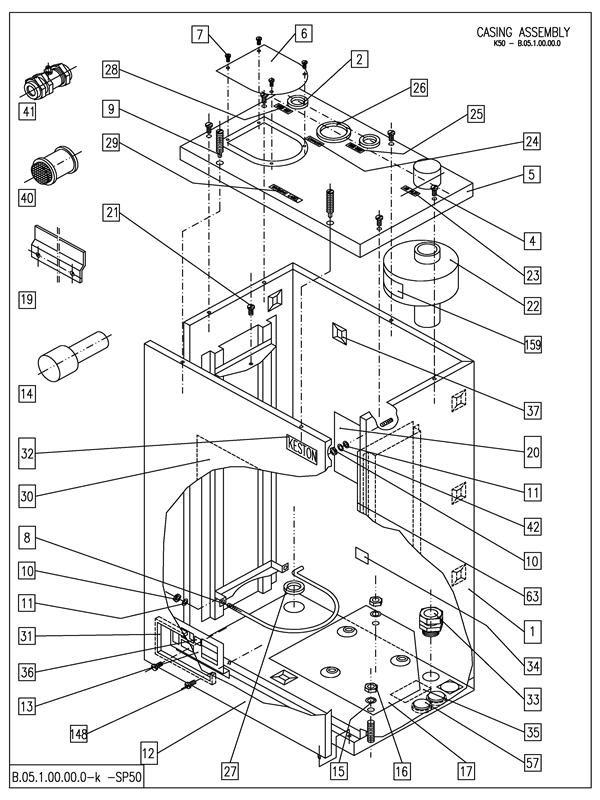 Exploded Diagram for CASING ASSY