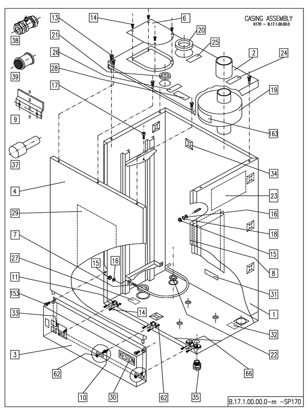 Exploded Diagram for CASING ASSY