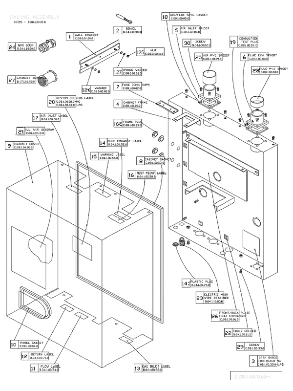 Exploded Diagram for CASING ASSY