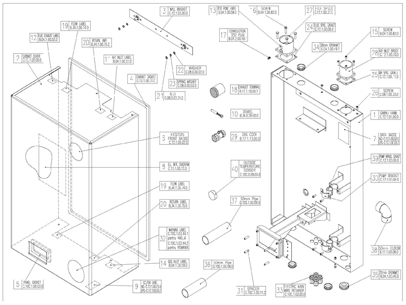 Exploded Diagram for CASING ASSY