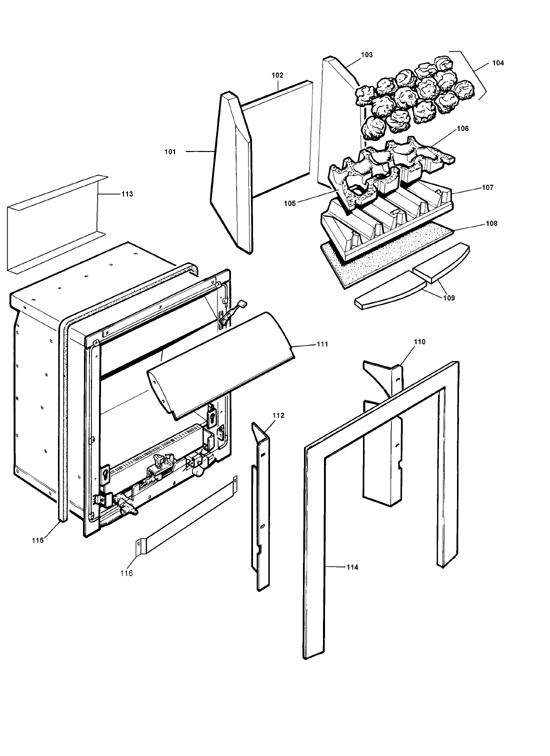 Exploded Diagram for FIREBOX & COAL ASSY