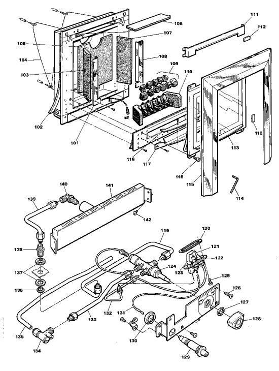 Exploded Diagram for GAS & FIREBOX ASSY