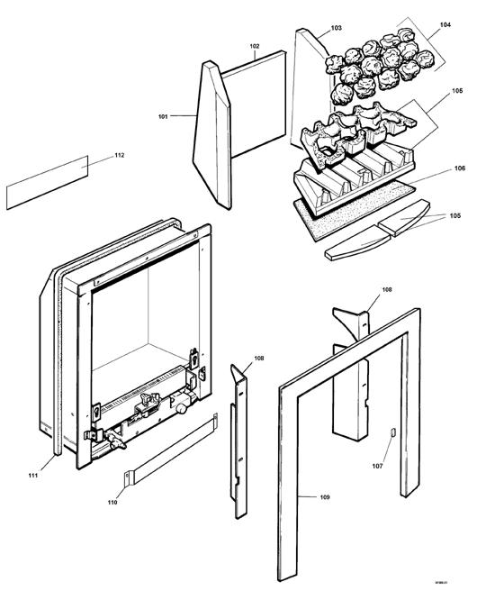 Exploded Diagram for FIREBOX ASSY