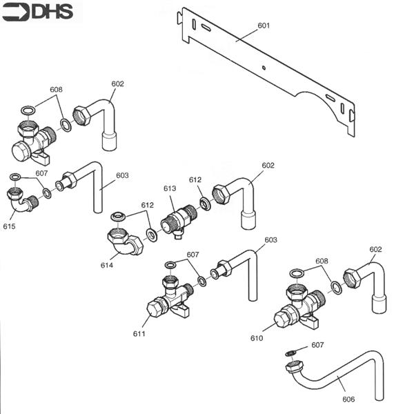 Exploded Diagram for WALL JIG & HYDRAULIC CONNECTIO