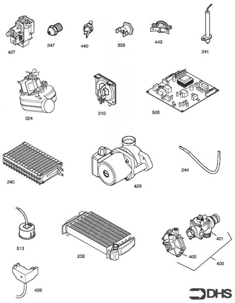 Exploded Diagram for SHORT PARTS LIST