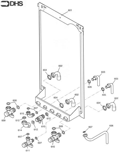 Exploded Diagram for WALL JIG & HYDRAULIC CONNECTIO