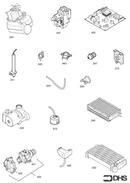 Exploded Diagram for SHORT PARTS LIST