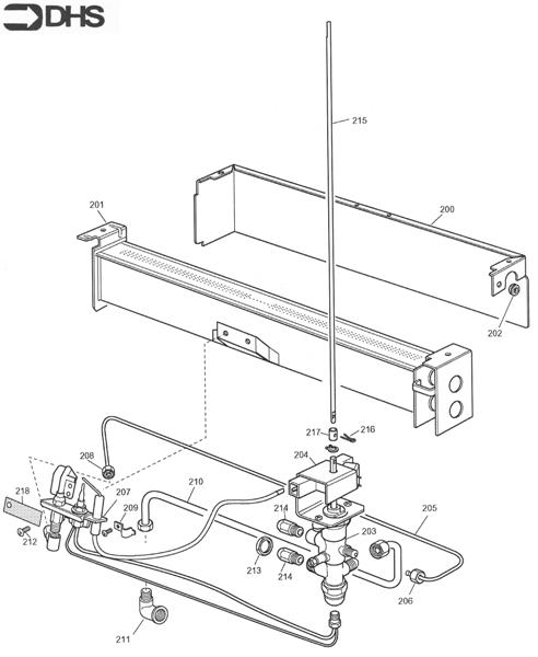 Exploded Diagram for GAS ARRANGEMENT 04 96-07 98