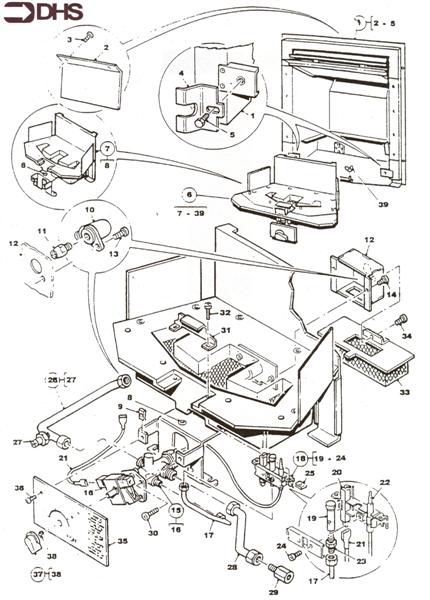 Exploded Diagram for CONVECTION BOX & BURNER