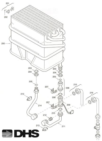 Exploded Diagram for HEAT EXCHANGER