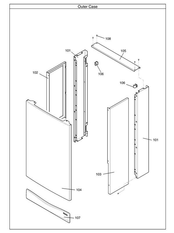 Exploded Diagram for OUTER CASE