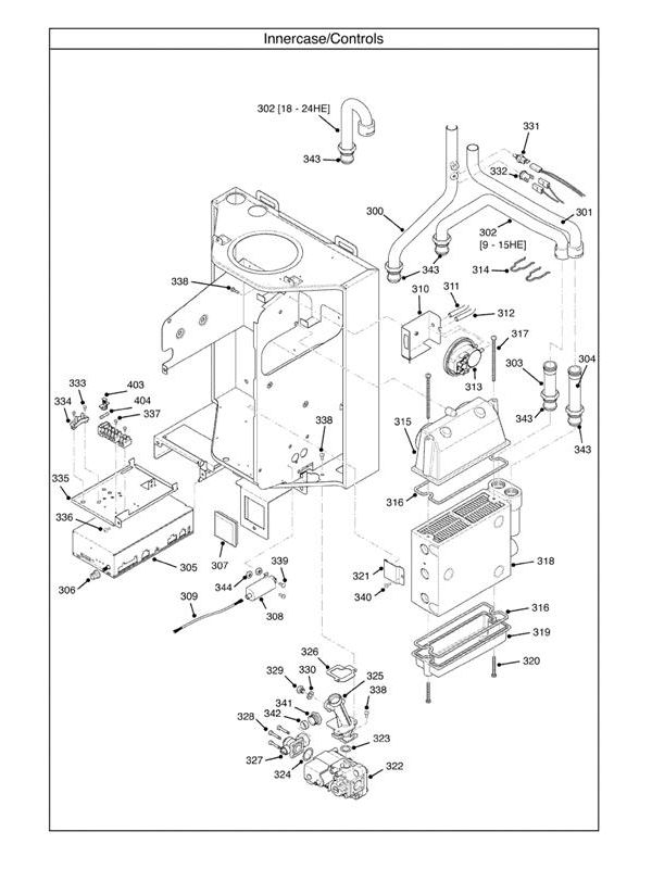 Exploded Diagram for INNER CASE