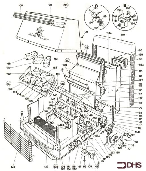 Exploded Diagram for GAS FIRE