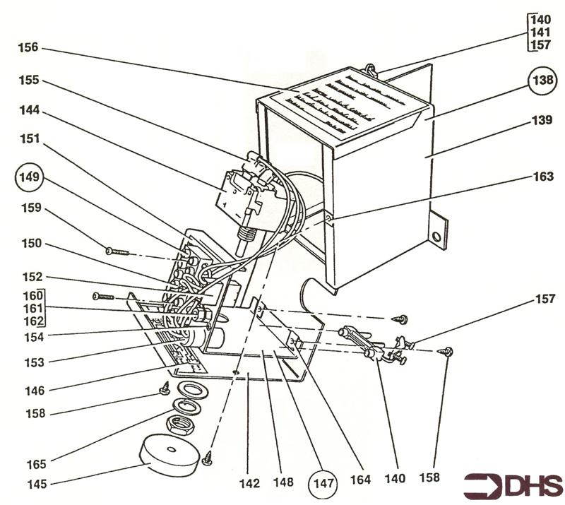 Exploded Diagram for UNCASED BOILER-CONTROL BOX