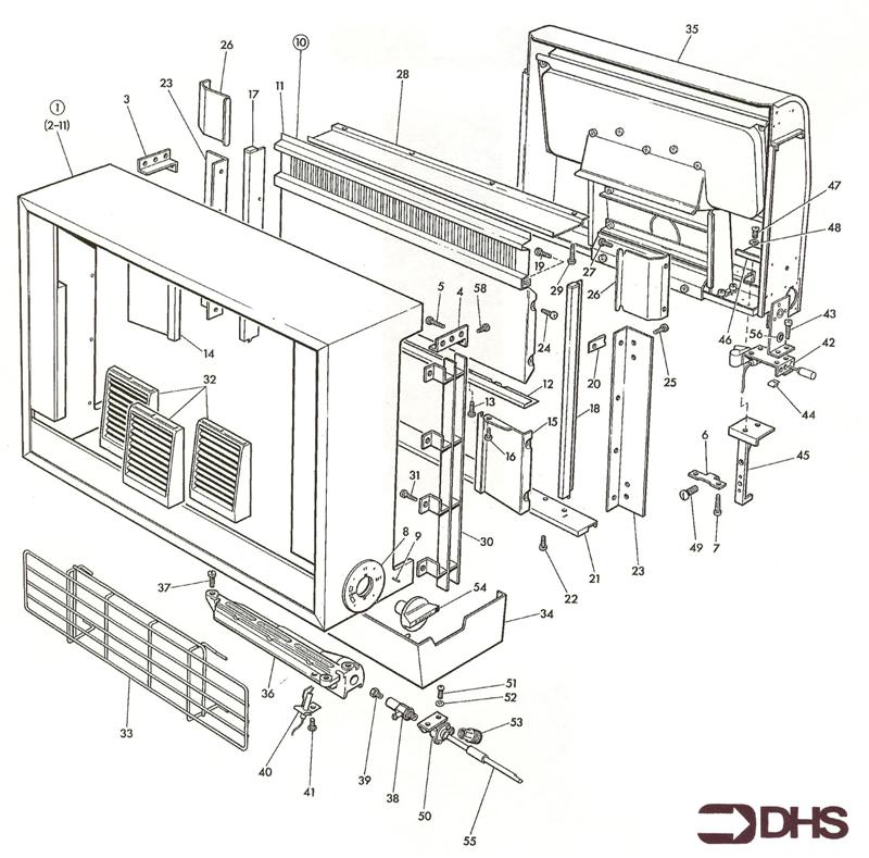 Exploded Diagram for GAS FIRE ASSY