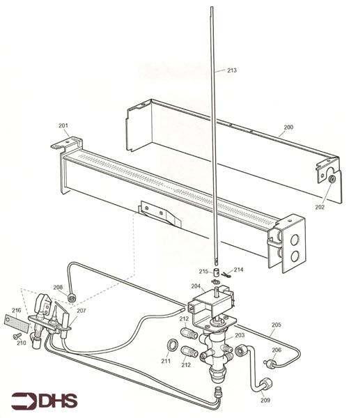 Exploded Diagram for GAS ASSYS APR 96 - JUL 98